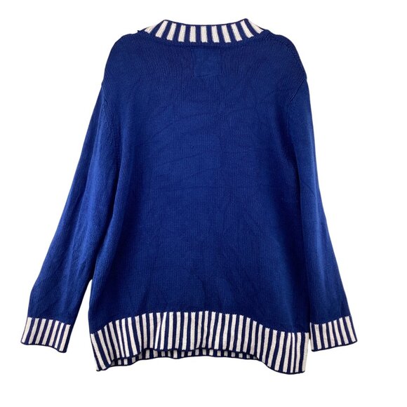 Christmas Men’s Sweater Santa Jingle Blue Size XL Xlarge‎ Booty Santa Bells - Picture 8 of 12